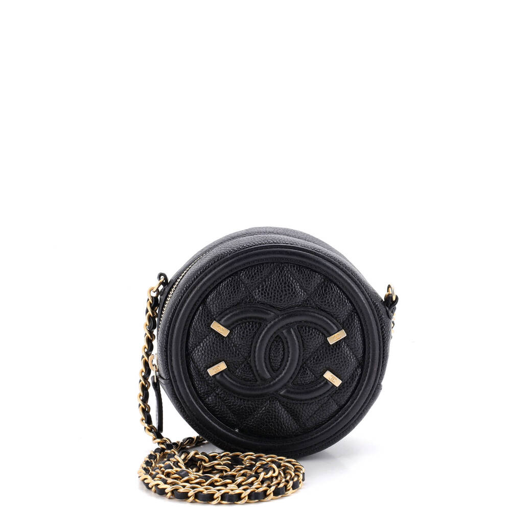 Chanel Filigree Round Clutch With Chain #266109C24B